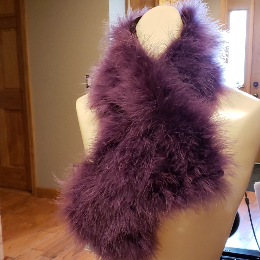 Faux Fur Purple Neck Accessory
